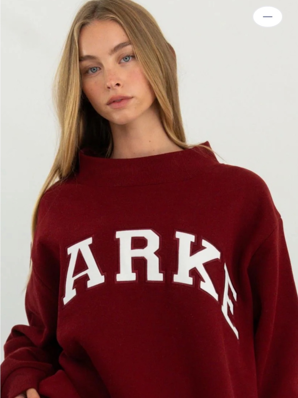 Parke Varsity Mockneck-Maroon NWT in Size L/XL